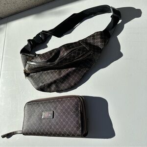 Stylish Brown Patterned Waist Bag